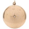 Victorian Round Locket Pendant with Old Mine Cut Diamond Accent in 14K Gold front