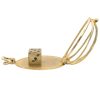 Vintage Caged Die Dice Charm 14K Gold open side view