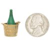 Vintage Champagne Ice Bucket Charm 9K Gold side size