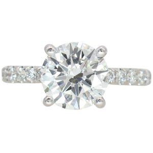 2.72ctw Round Diamond Engagement Ring in 14K White Gold