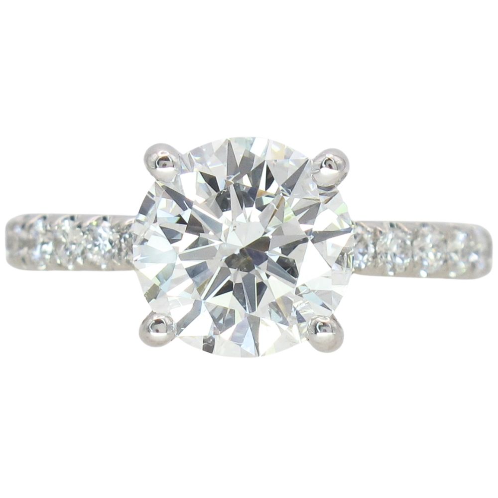 2.72ctw Round Diamond Engagement Ring in 14K