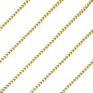 Franco Chain Link Necklace 18K Gold 18 Length links