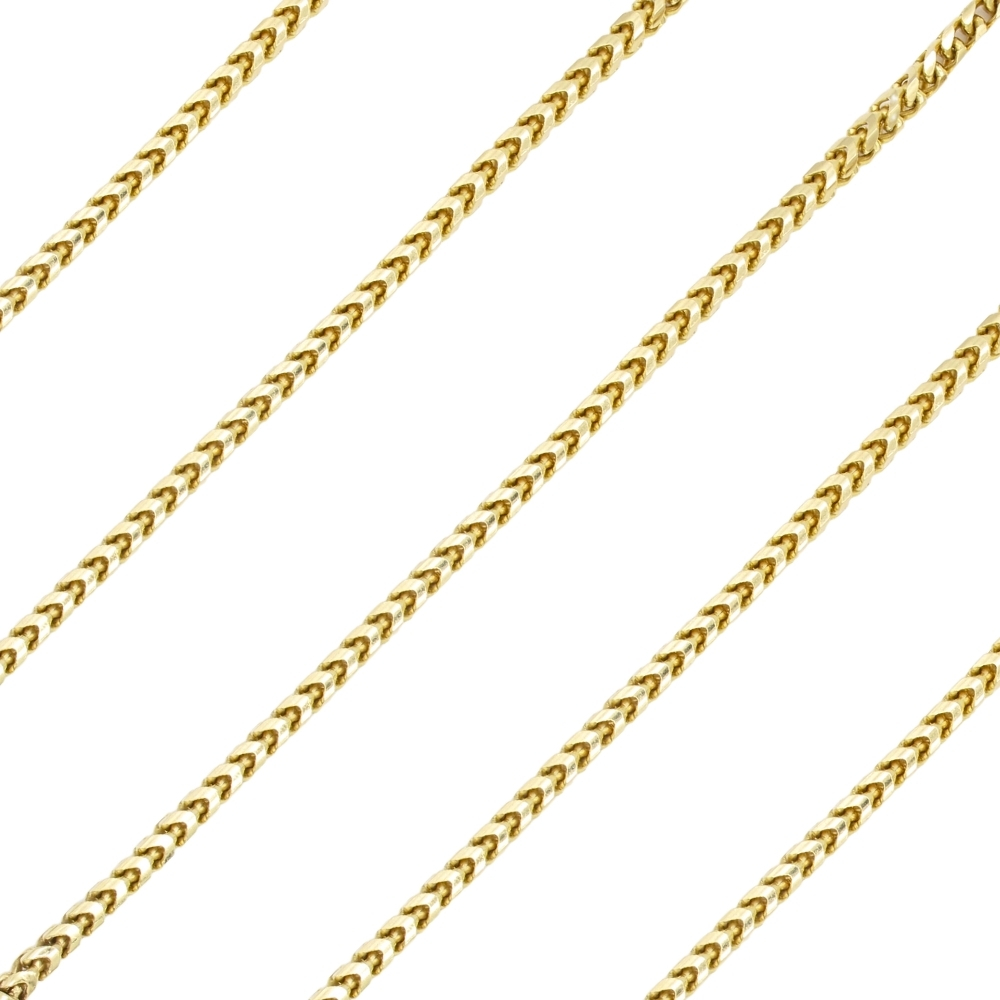 Franco Chain Link Necklace 18K Gold 18″ Length