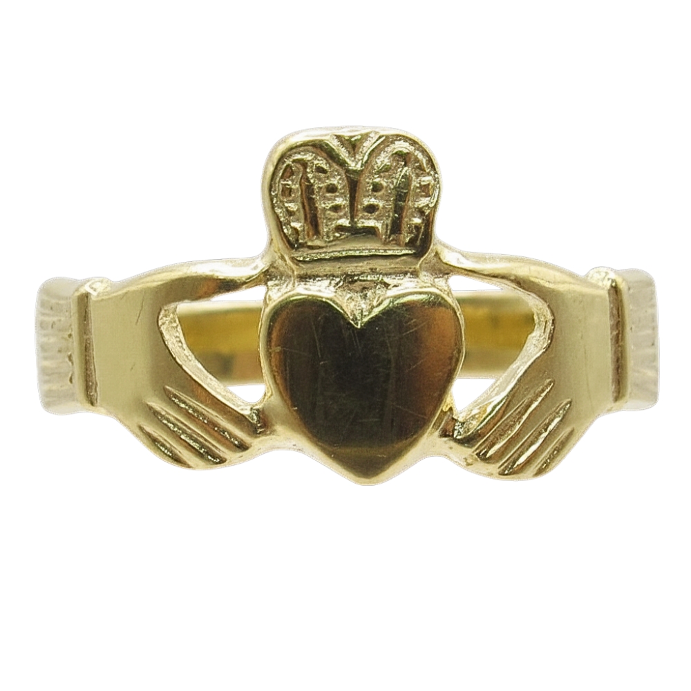 14K Yellow Gold Claddagh Ring