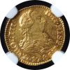 1786-M DV Spain 12 Escudo Gold AU58 NGC close up
