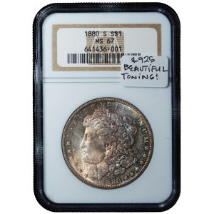 1880-S Morgan Dollar MS67 NGC Cert Front