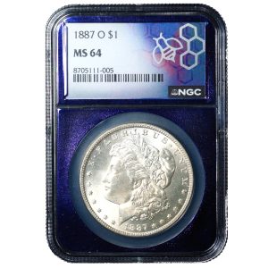 1887-O Morgan Dollar MS64 NGC Cert Front