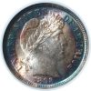 1898 Barber Dime MS61 ANACS Soapbox Stunning Rainbow Toning Front