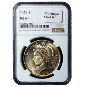 1923 Peace Dollar MS61 NGC Cert Front