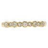 .19ctw Alternating Diamond Milgrain Bezel Band Ring 14K Yellow Gold