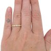 .19ctw Alternating Diamond Milgrain Bezel Band Ring 14K Yellow Gold Modeled