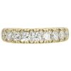 1ctw Multi Size Chunky Half Diamond Band 14K Yellow Gold