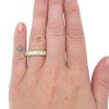 1ctw Multi Size Chunky Half Diamond Band 14K Yellow Gold Modeled