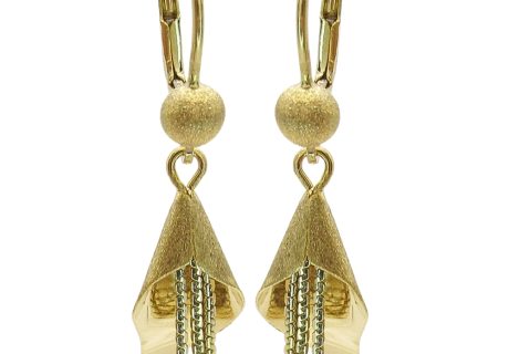 Drop Hoop Teardrop Design With Attached Tassels Front View