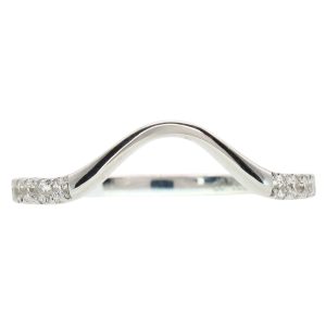 .26ctw Diamond Curved Band Ring 14K White Gold