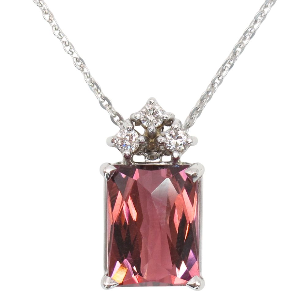 4.5ct Pink Tourmaline Necklace 14K