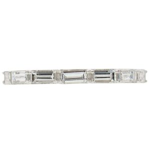 .58ctw Baguette Diamond Band Ring 14K White Gold