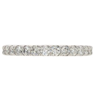 .61ctw Diamond French Pave Band Ring 14K White Gold
