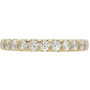 .81ctw Diamond French Pave Band Ring 14K Yellow Gold