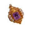 Big Bauble Charm 18K Amethyst Glass Pearl Alt View