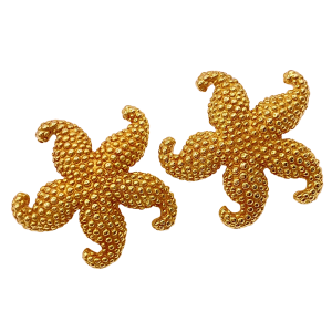 Big Seastar Earrings 14K