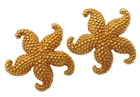 Big Seastar Earrings 14K