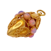 Big Vintage Jeweled Bauble Charm 18K Gold Dragons Breath Opal Navette Shape Alt View