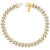 Cuban Chain Link Bracelet 18K Two-Tone Gold back open
