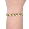Cuban Chain Link Bracelet 18K Two-Tone Gold worn