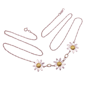 Daisy Necklace 14K Two-Tone Gold Alt View