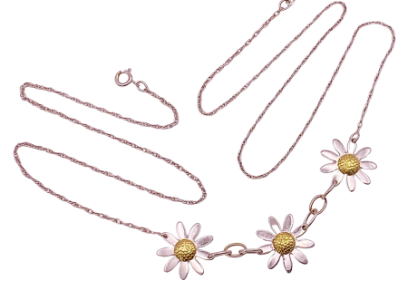 Daisy Necklace 14K Two-Tone Gold Alt View