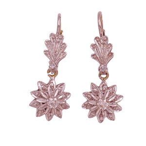 Diamond 18K WG Dangle Vintage Earrings