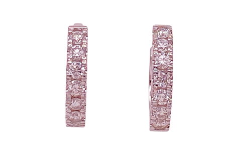 Diamond Huggie Hoops 14KWG