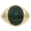 Edwardian Bloodstone Signet Ring 15K Yellow Gold front