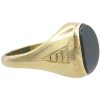 Edwardian Bloodstone Signet Ring 15K Yellow Gold side
