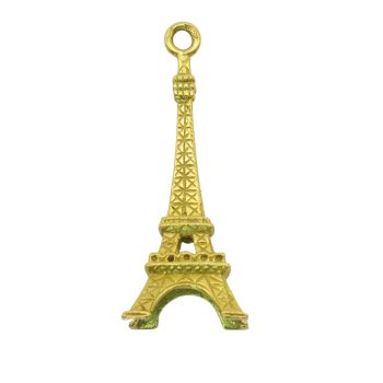 Eiffel Tower Charm 18K Yellow Gold Placed On Side