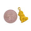 Fine Gold Foo Dog Charm Size Comparison