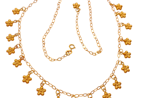 Flower Necklace 14K Gold