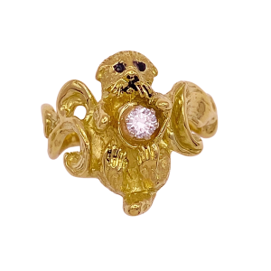 G&G Appelby OTTER Ring 18K Gold and Diamond