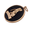 Gemini Pendant Charm 14K Gold Onyx Alt View