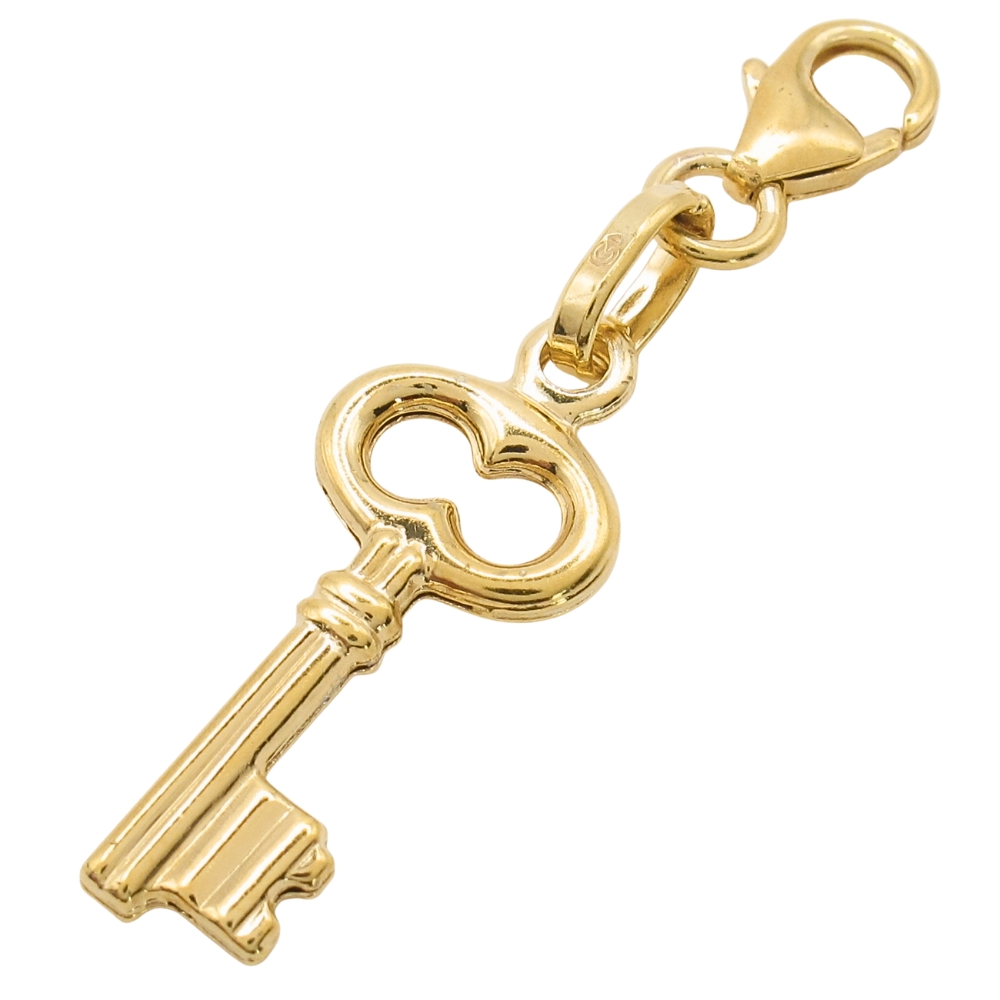 Small Key Charm 14K Yellow Gold