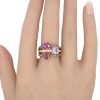 Le Vian 3.02ctw Amethyst, Rhodolite, & Tourmaline Ring 14K Strawberry Gold worn