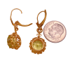 Lemon Quartz Dangle Earrings 6.40 ctw 14K Zixe Comp