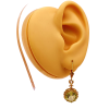 Lemon Quartz Dangle Earrings 6.40 ctw 14K on Ear