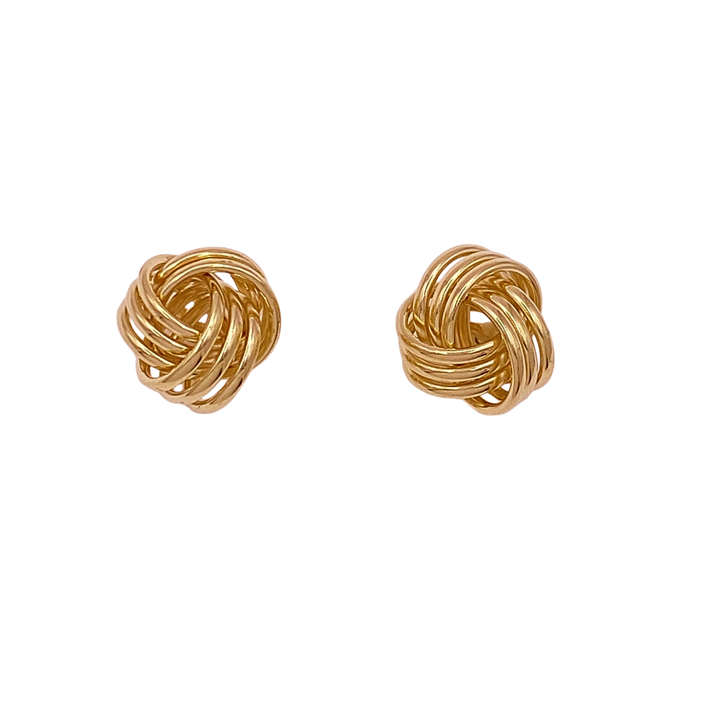 Love Knot Stud Earrings 14K Gold
