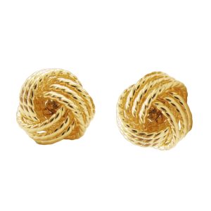 Love Knot Studs 14K Yellow Gold
