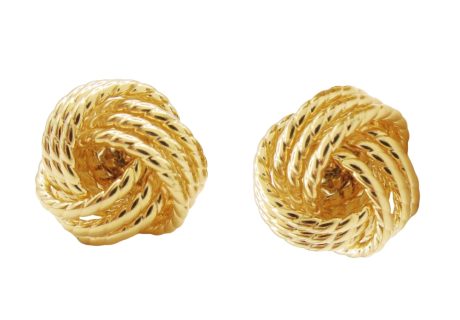 Love Knot Studs 14K Yellow Gold