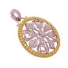 Ornate Diamond Pendant 18K Two-Tone Gold D1.17 TW Alt View