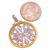 Ornate Diamond Pendant 18K Two-Tone Gold D1.17 TW Back