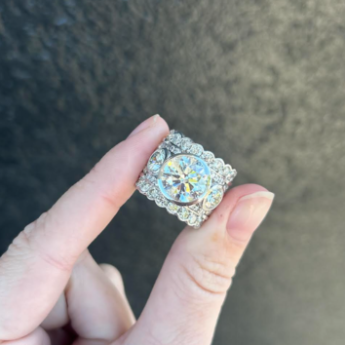 Over 10 carat diamond ring custom made in Tampa at Arnold Jewelers